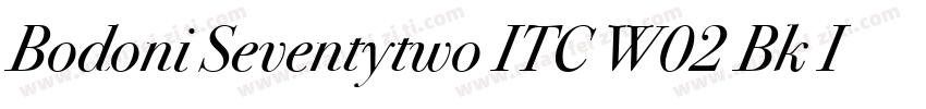 Bodoni Seventytwo ITC W02 Bk It字体转换